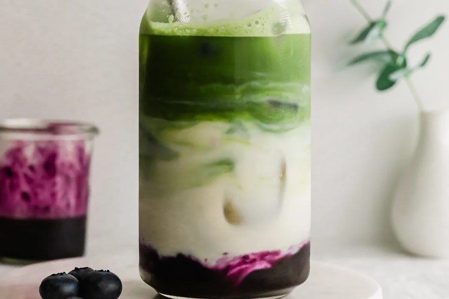 BLUEBERRY MATCHA LATTE