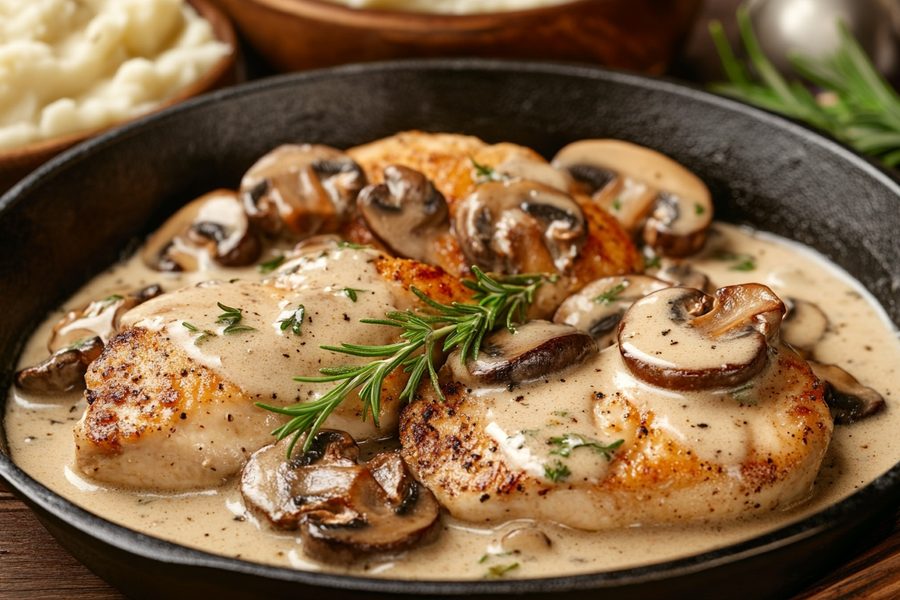 EJECUTIVO CON PECHUGA EN SALSA CHAMPIÑOHES